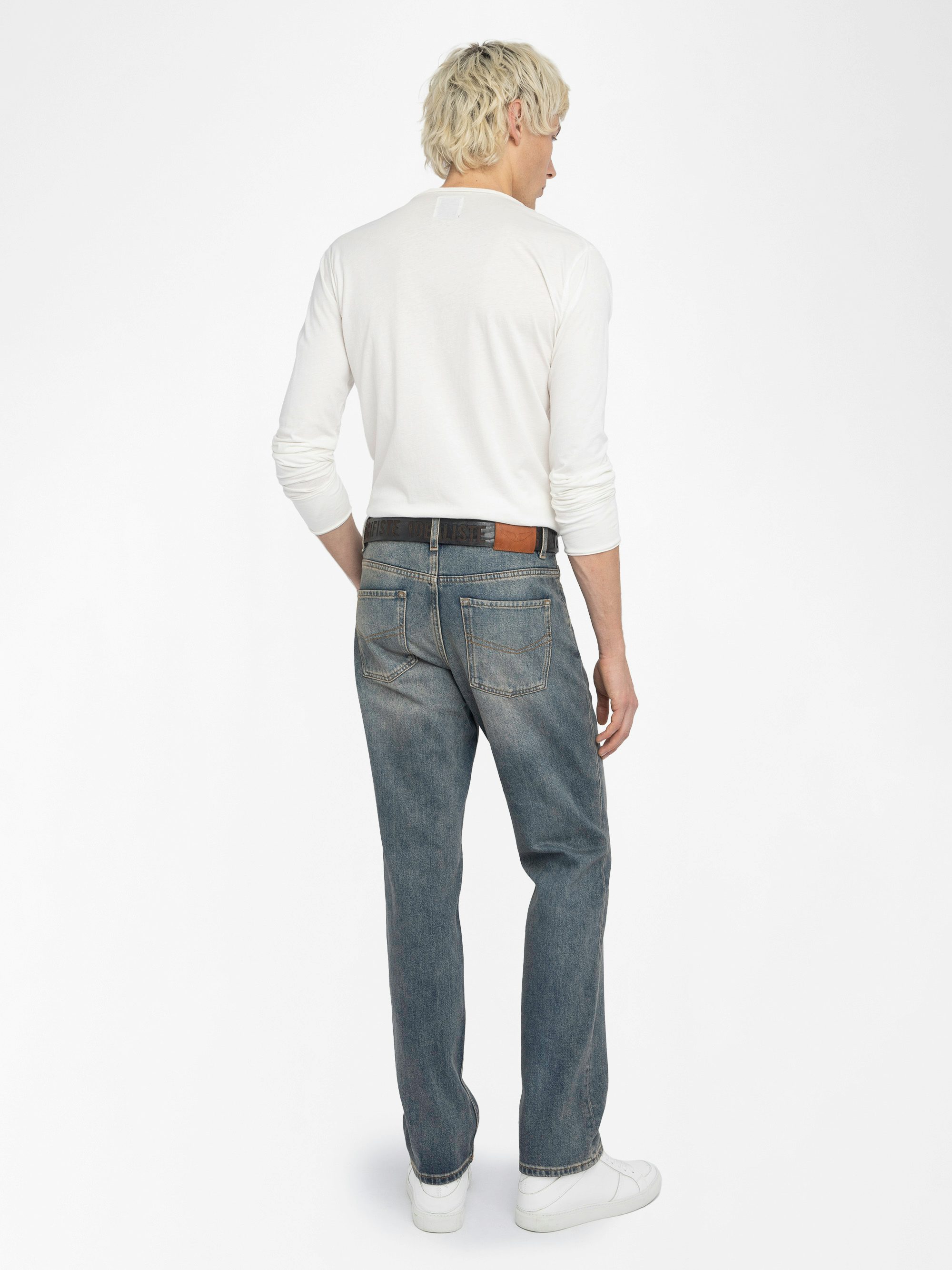 John Jeans - Straight jeans with zip and button fastening at the waistband.